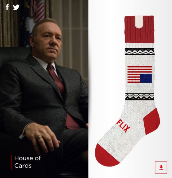 Des chaussettes qui stoppent votre série télé si vous vous endormez chaussette-netflix-house-of-cards 